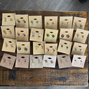 Bundle of 24 pairs of Small Stud Fashion Earrings NEW